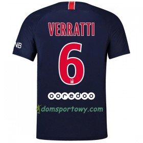 Koszulka Paris Saint-Germain Verratti 6 Domowe Koszulki Piłkarskie 2018-2019 Krótki Rękaw